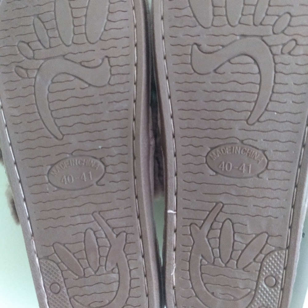 CLEO blush criss cross rhinestone House slippers, US 40/41, NEW - Picture 13 of 15